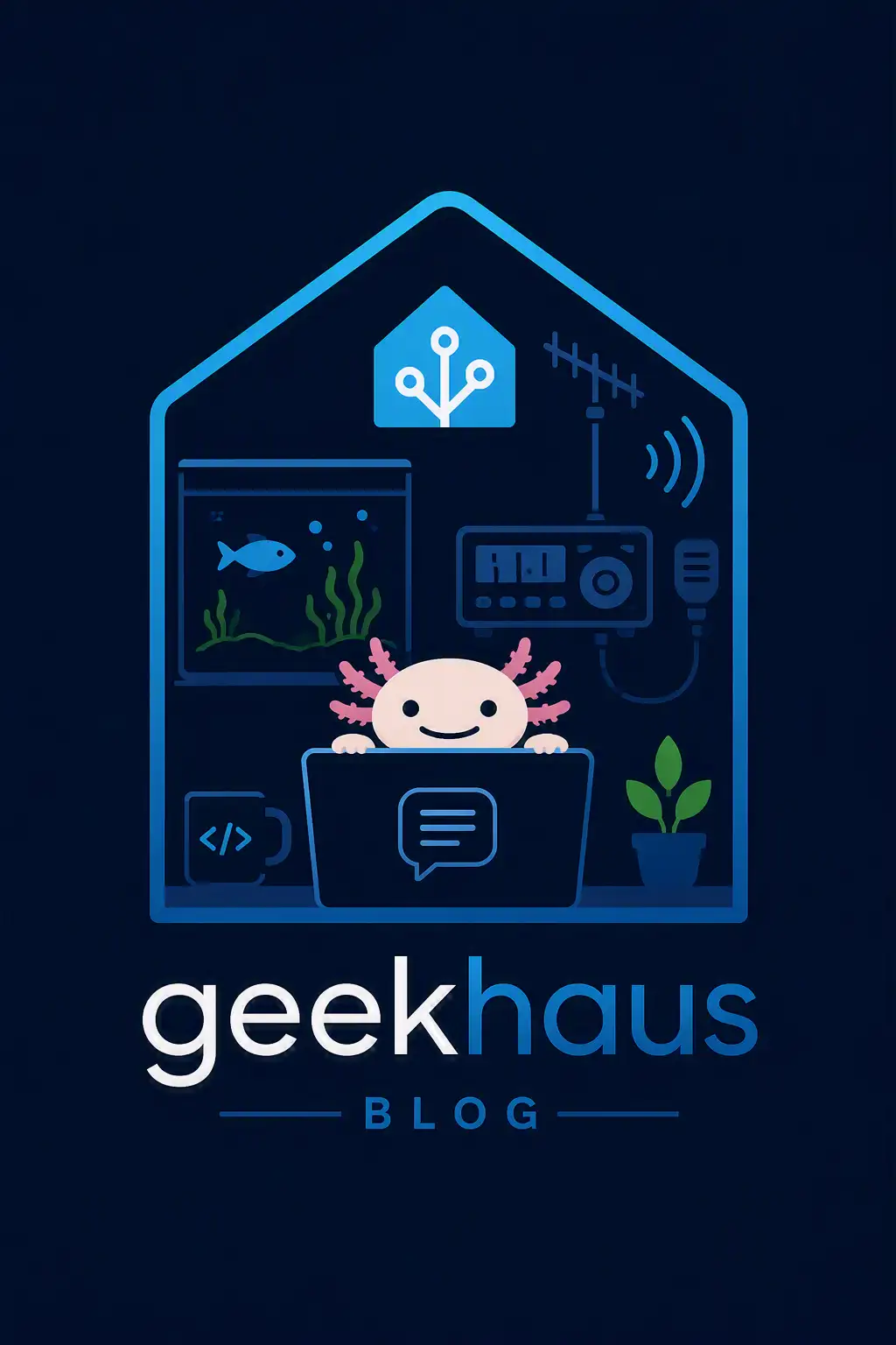 GenAI image of an axolotl using a laptop computer